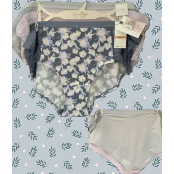 Jessica Simpson +3X Logo Winter Melody Lace Accent Figure Hipster Panties-3 Pk - Picture 1 of 4